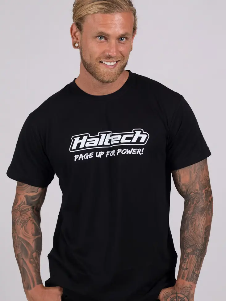 HT-301640BS Haltech Classic T-Shirt - Black S Size: Small