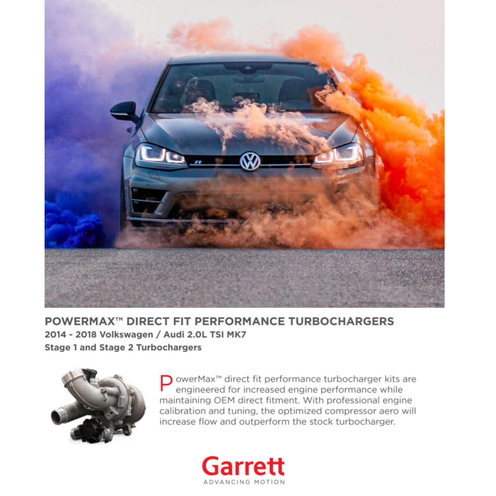 garrett stage 1 powermax 485 ps upgrade turbo gt2260s fuer ea888 3 gen 20 tsi 20 tfsi 898199 5001w