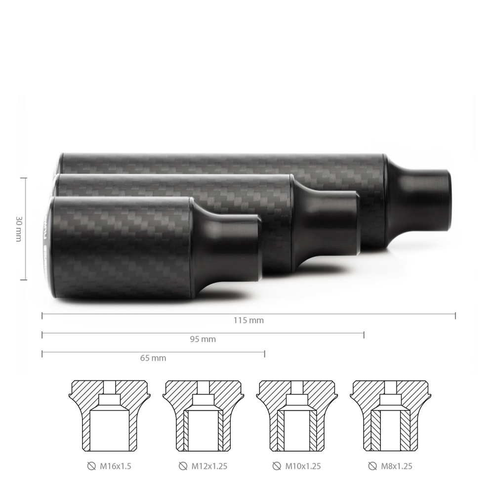 Gear Knob Cavernous Carbon 100, Matte finish 2 Gear Knob Cavernous Carbon 100, Matte finish - Image 2
