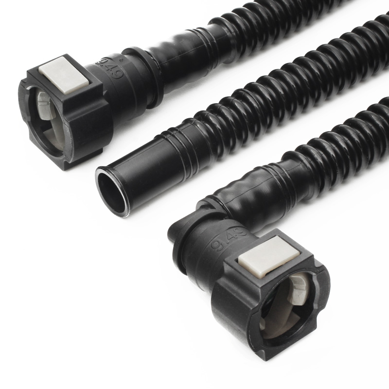 Convoluted black nylon in-tank fuel hose Ø8mm 300mm 2 Convoluted black nylon in-tank fuel hose Ø8mm 300mm - Image 2