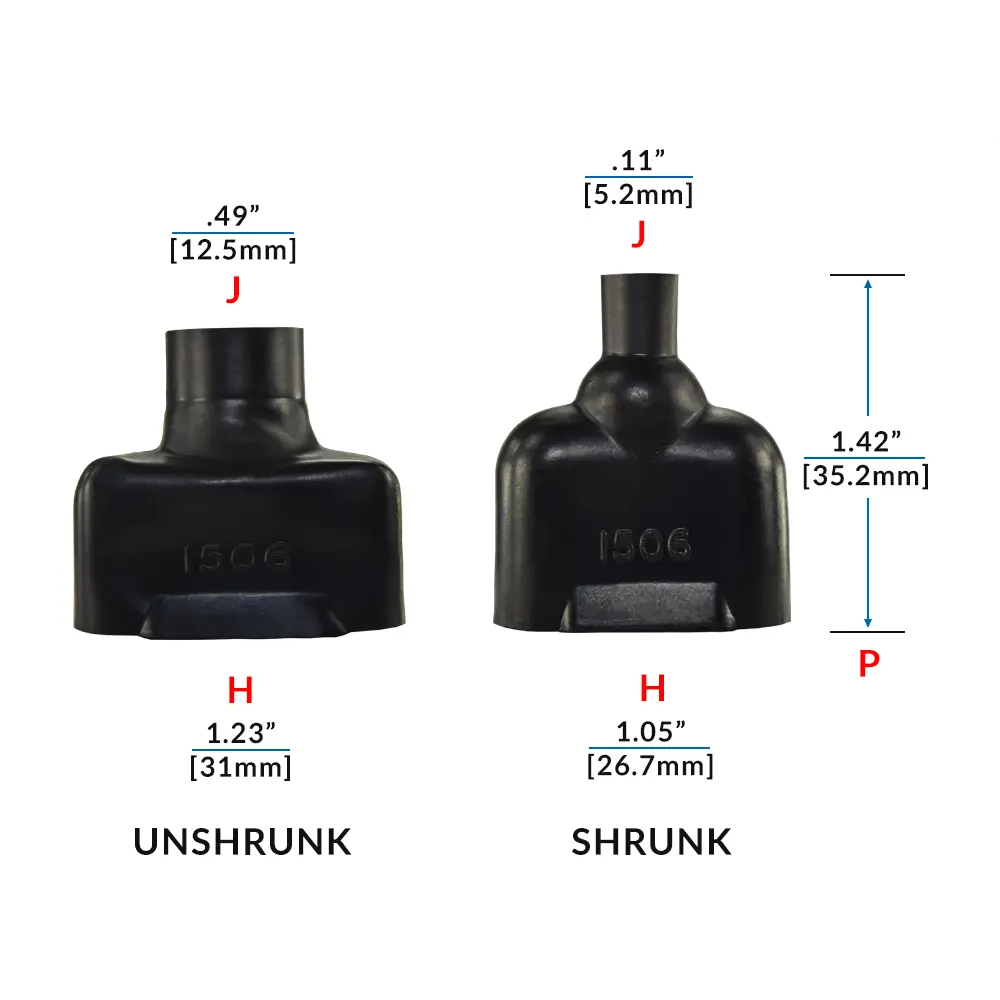 RECTANGLE LIPPED SHRINK BOOT 9 1506 3 G