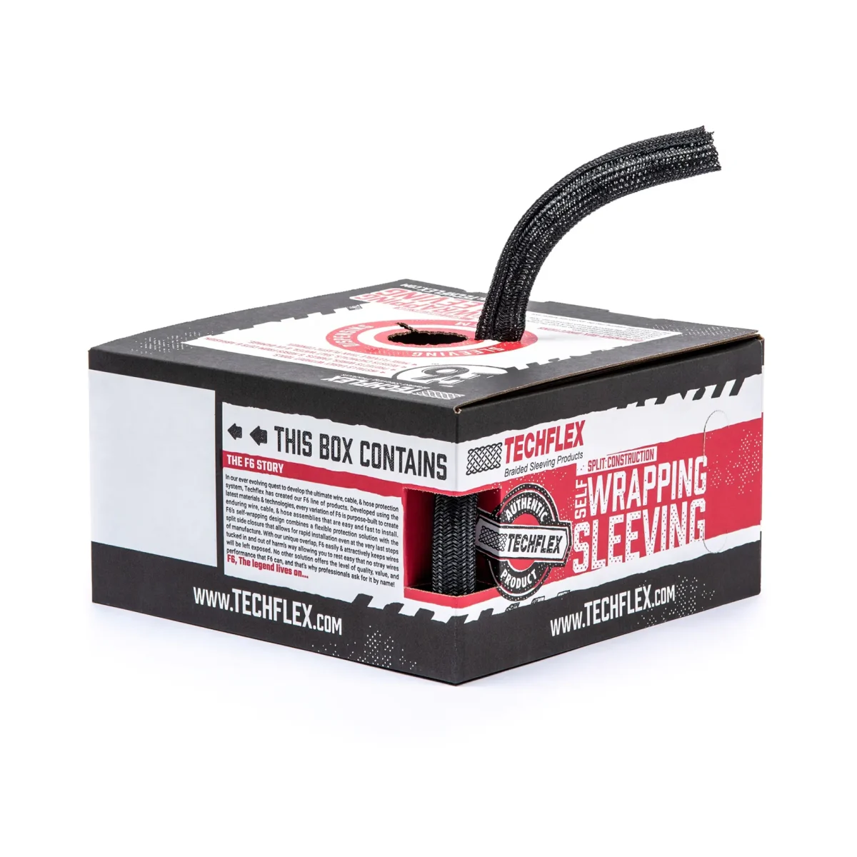 F6, WOVEN , SPLIT BRAID , 1/2" , 75FT