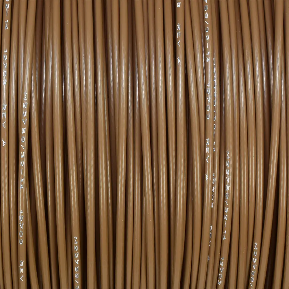 M22759/32-14-1 BROWN WIRE TEFZEL 14 AWG 8 32 14 1