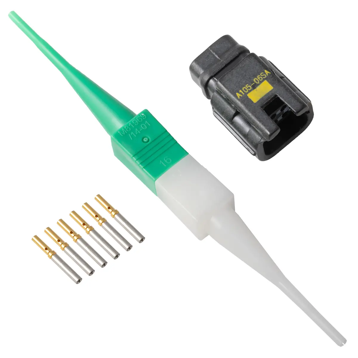 ASC,6 WAY,INLINE,PIN,A KEY,YELLOW 10 ASC105 06SA